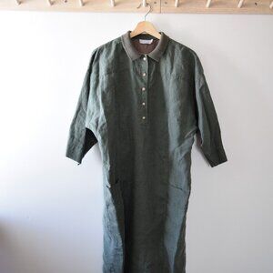 Vintage linen utility dress